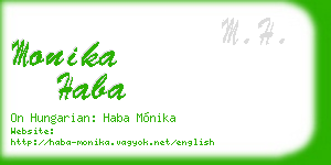monika haba business card