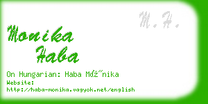 monika haba business card